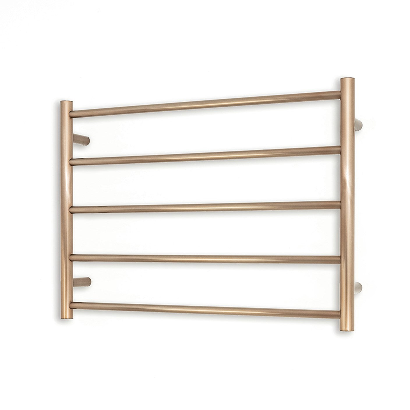 Champagne 750 x 550mm Rnd Heated Towel Rail LEFT