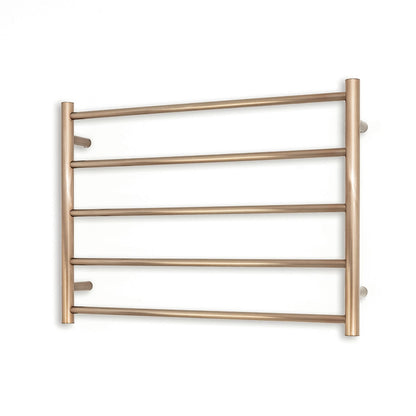 Champagne 750 x 550mm Rnd Heated Towel Rail RIGHT