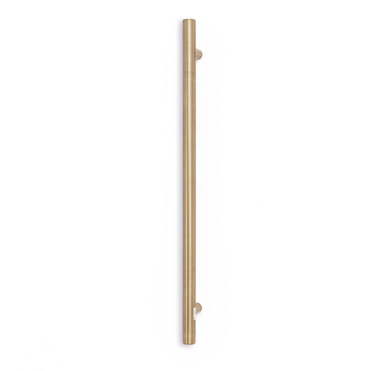 Vertical Single Heated Towel Bar 40mm X 950mm Champagne