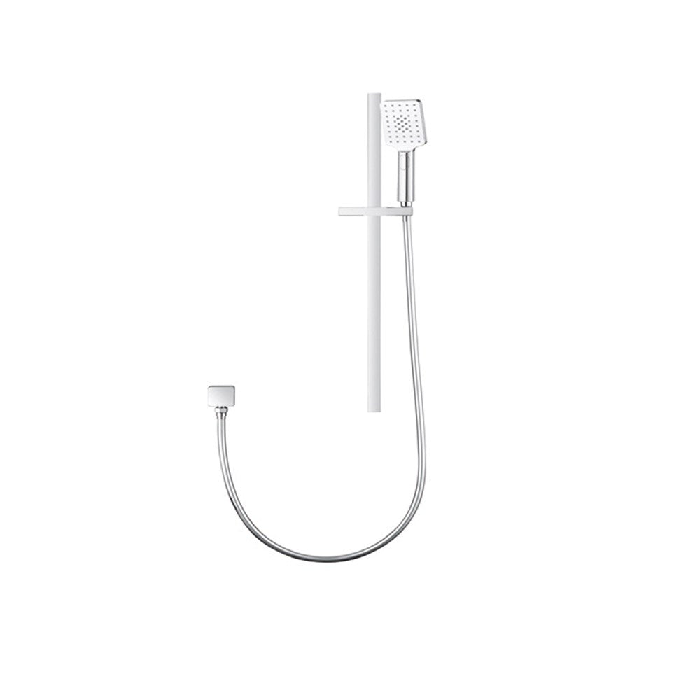 Chrome Shower Rail with Handheld Shower