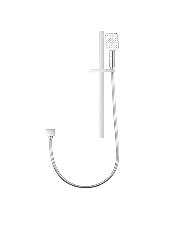 Chrome Shower Rail with Handheld Shower