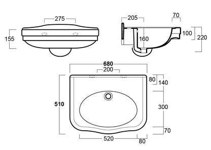 Claremont 68x51 Basin - NTH