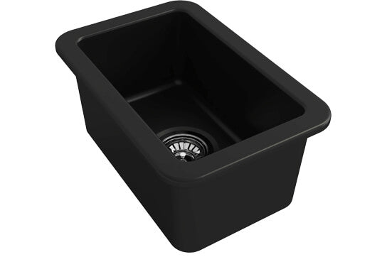 KIT - Cuisine 30x46 Inset / Undermount Fireclay Sink - Matte Black