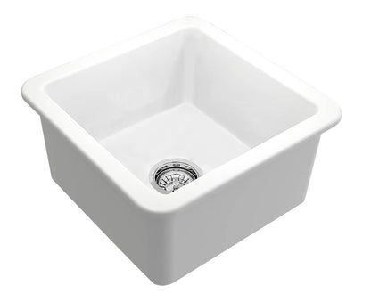 Cuisine 46x46 Inset / Undermount Fireclay Sink - Matte White