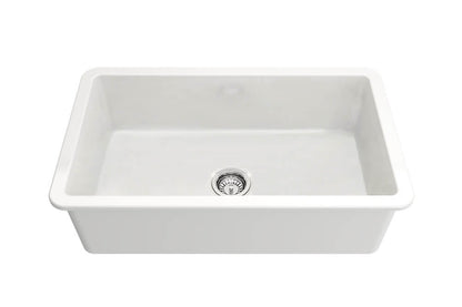 Cuisine 81x48 Inset / Undermount Fireclay Sink - Matte White