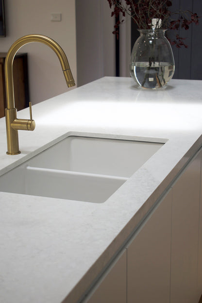 KIT - Cuisine 85x46 Inset / Undermount (Overflow) – Matte White