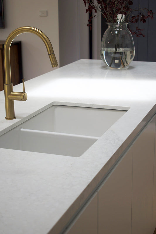 KIT - Cuisine 85x46 Inset / Undermount (Overflow) – Matte White