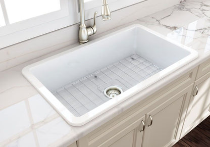 Cuisine 81x48 Inset / Undermount Fireclay Sink with Overflow