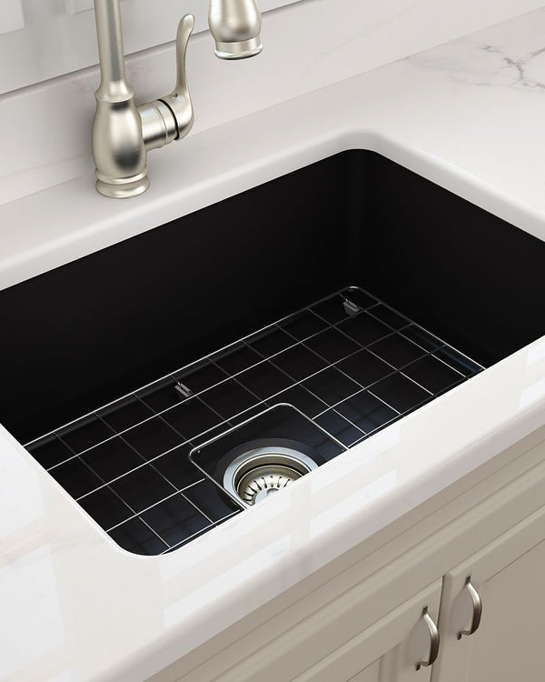Cuisine 68x48 Inset / Undermount Fireclay Sink - Matte Black