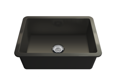 Cuisine 68x48 Inset / Undermount Fireclay Sink (Overflow) - Matte Black