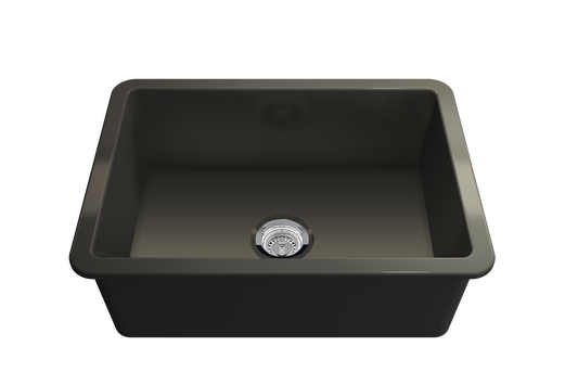 Cuisine 68x48 Inset / Undermount Fireclay Sink - Matte Black