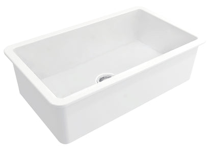 Cuisine 81x48 Inset / Undermount Fireclay Sink with Overflow