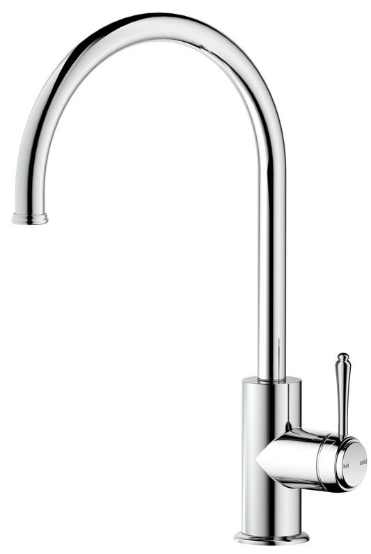 Mica Heritage Gooseneck Sink Mixer Chrome