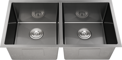 Kliff Hand Made PVD Stainless Steel Double Bowl Sink LK-SDK-775