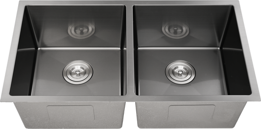 Kliff Hand Made PVD Stainless Steel Double Bowl Sink LK-SDK-775