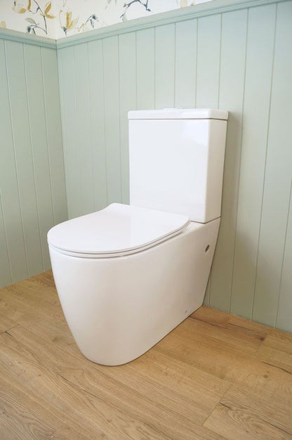 Narva Rimless Back to Wall Toilet Suite with Thin Seat