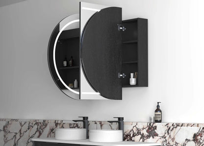 LED Bondi 1500x900 Black Oak Shaving Cabinet