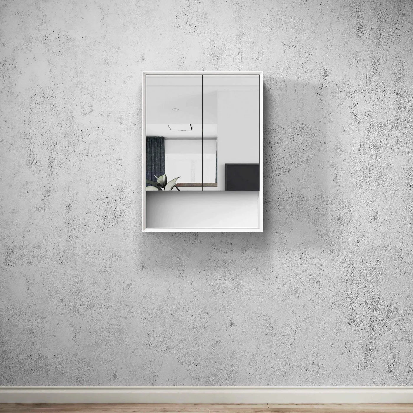 Boston 600x800 Matte White Shaving Cabinet