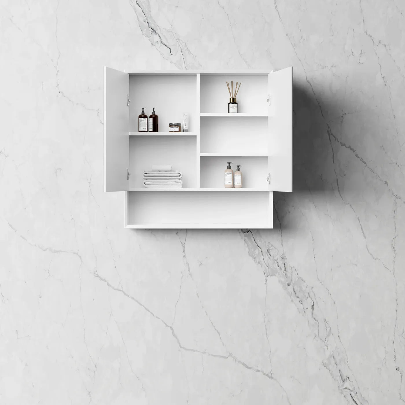 Boston 750x800 Matte White Shaving Cabinet