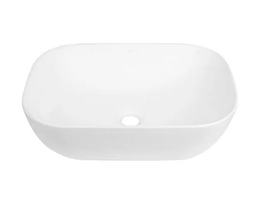 Artis O'96 455x320x135 Matte White Oval Basin Ultra Slim