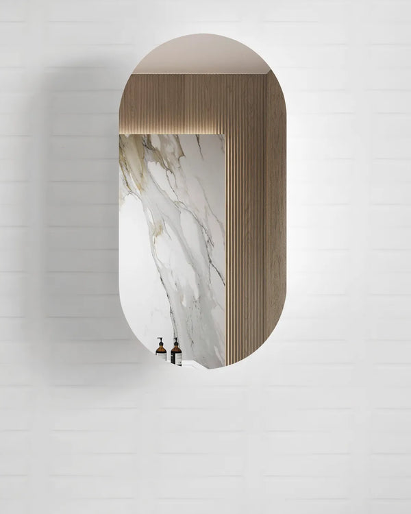 Noosa 900x450 Natural Oak Shaving Cabinet