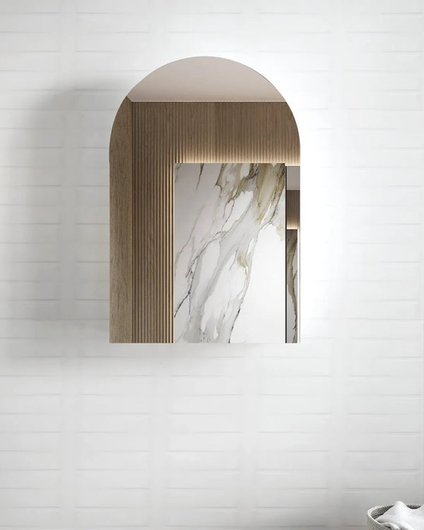 Archie 900mm Natural Oak Shaving Cabinet