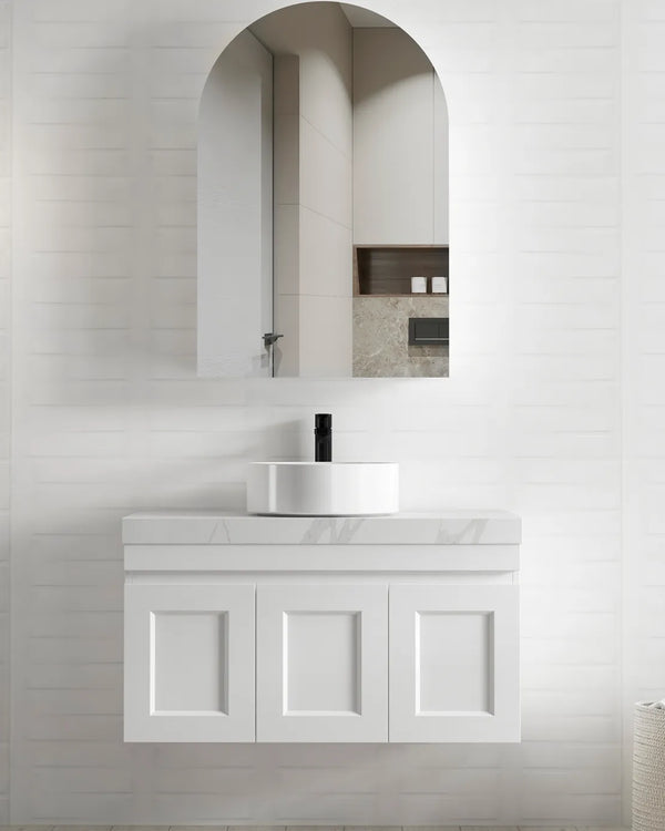 Archie 900mm White Shaving Cabinet