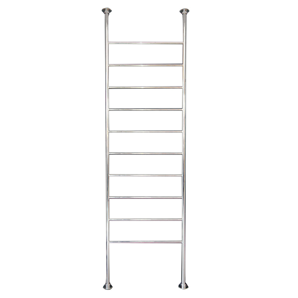 700 x 2500mm Rnd Floor-Ceiling Htd Towel Rail Polished
