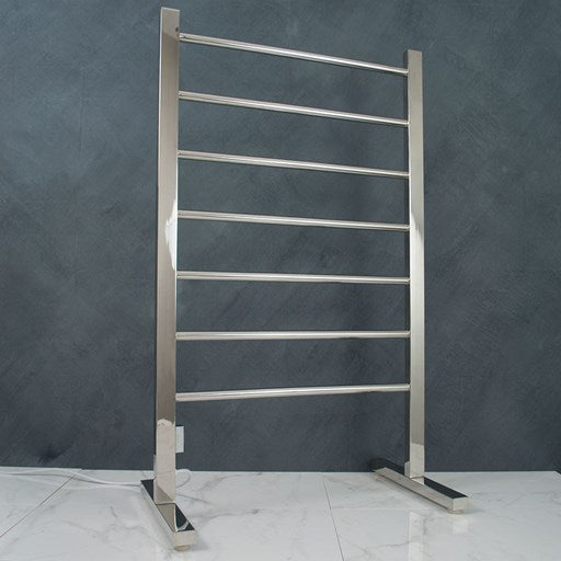 Polished 600 x 1000mm Free Standing Heated Towel Rail
