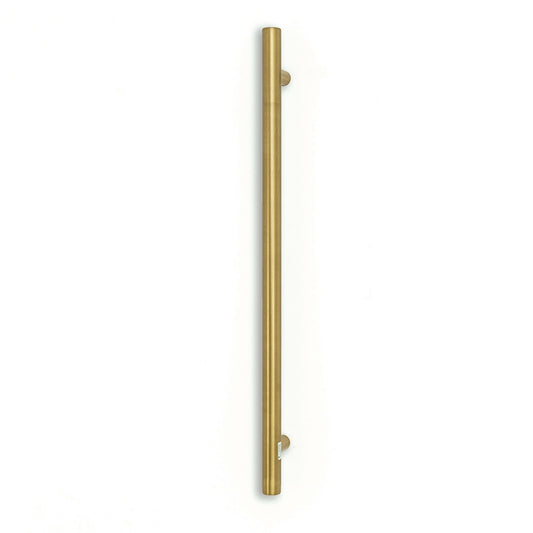 Vertical Single Heated Towel Rail 40 x 950mm Brushed Gold