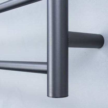 Gun Metal Grey 750 x 750mm Rnd Heated Towel Rail LEFT