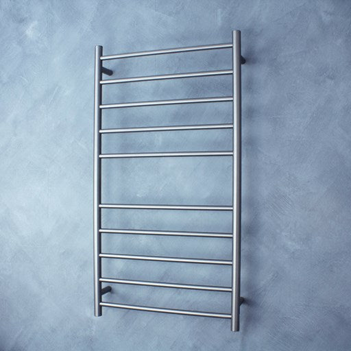Gun Metal Grey 600 x 1100mm Rnd Heated Towel Rail RIGHT