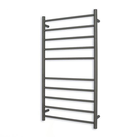 Gun Metal Grey 600 x 1100mm Rnd Heated Towel Rail RIGHT