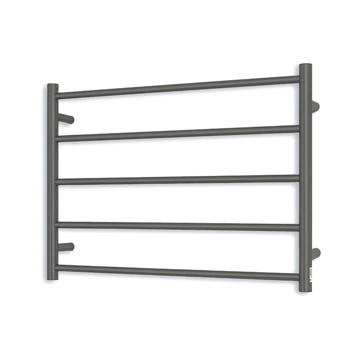 Gun Metal Grey 750 x 550mm Rnd Heated Towel Rail RIGHT