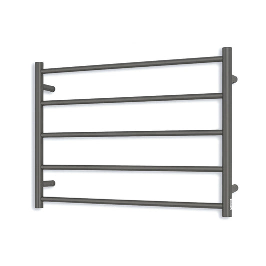 Gun Metal Grey 750 x 550mm Rnd Heated Towel Rail RIGHT