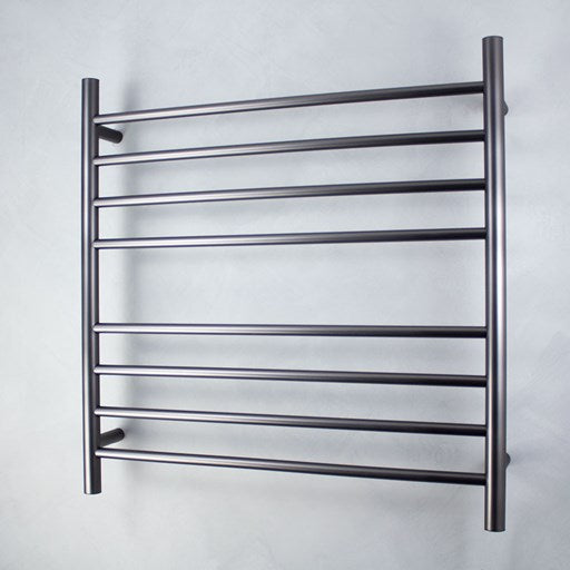 Gun Metal Grey 750 x 750mm Rnd Heated Towel Rail RIGHT