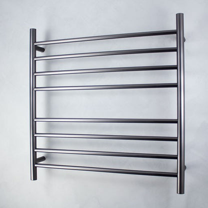 Gun Metal Grey 750 x 750mm Rnd Heated Towel Rail RIGHT