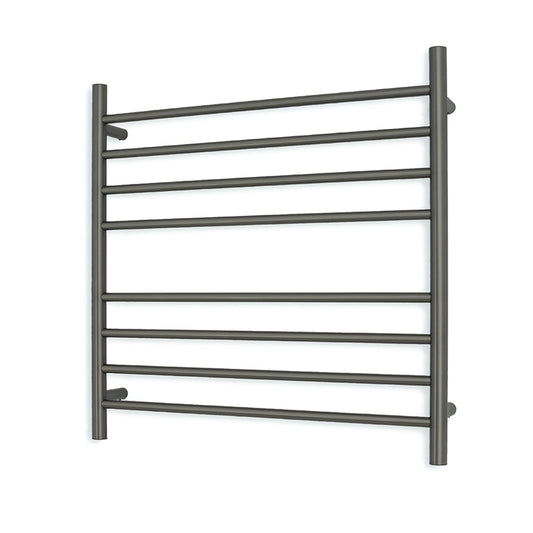 Gun Metal Grey 750 x 750mm Rnd Heated Towel Rail RIGHT