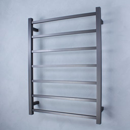 Gun Metal Grey 600 x 800mm Squ Heated Towel Rail RIGHT