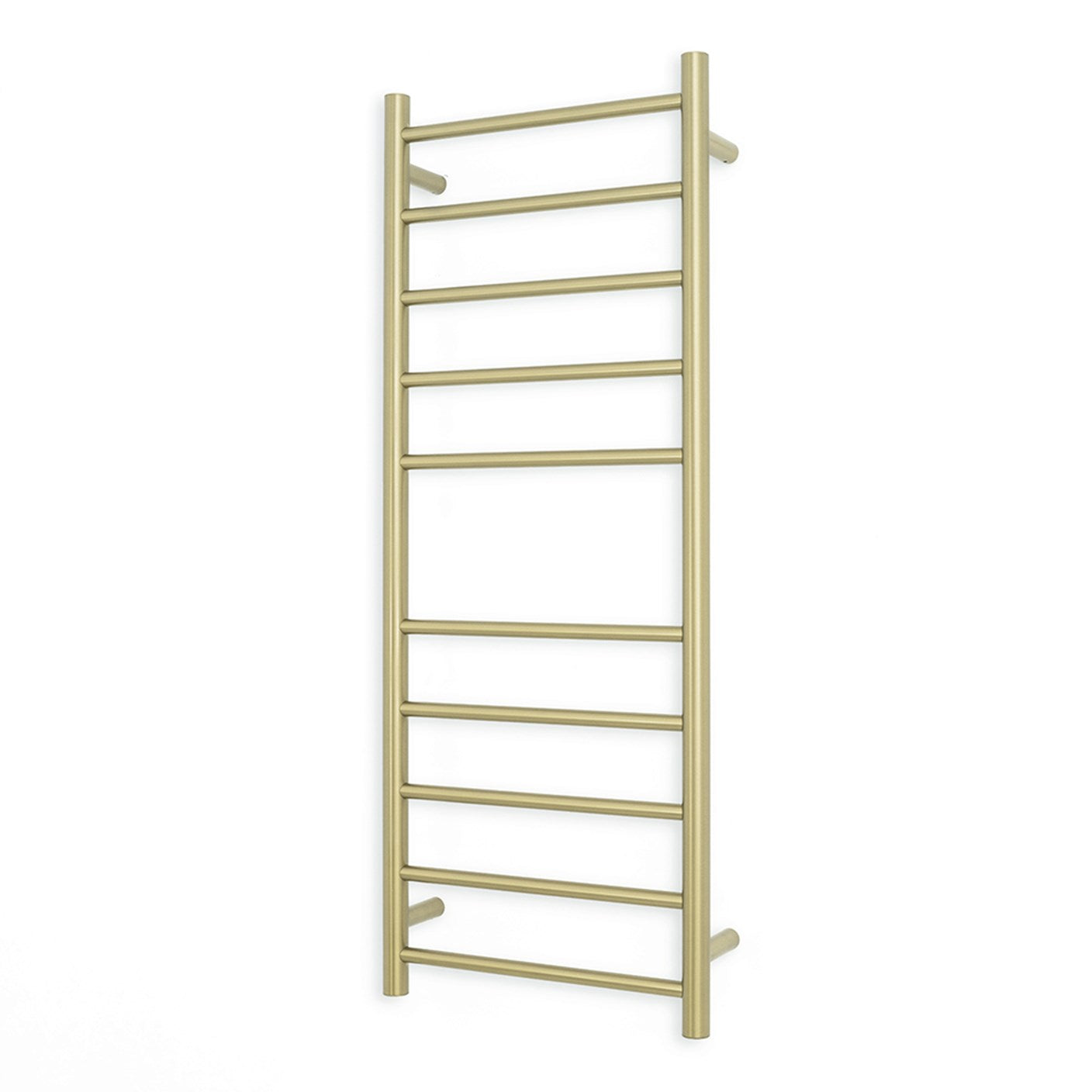 Light Gold 430 x 1100mm Rnd Heated Towel Rail LEFT