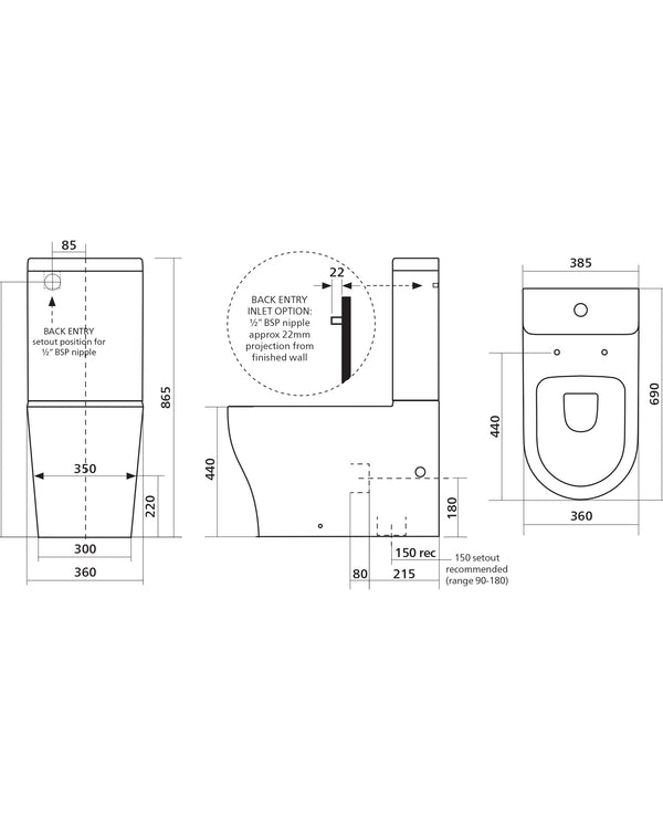 LIMNI WF CF Toilet UNI SLIM