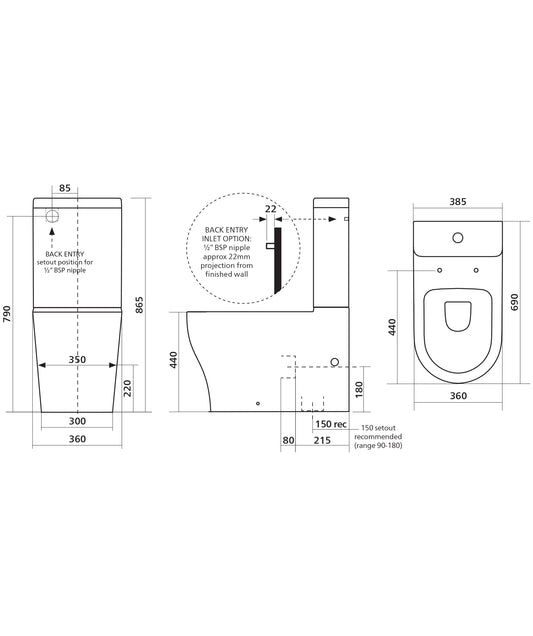 LIMNI WF CF Toilet UNI SLIM