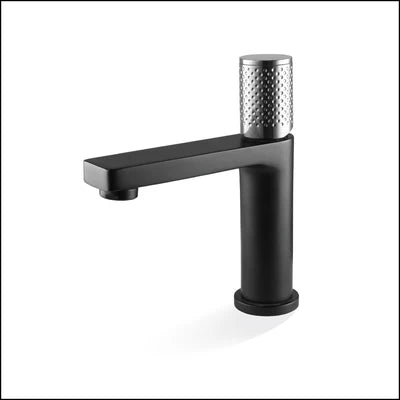 The GABE Standard Basin Mixer - Matte Black with Chrome handle