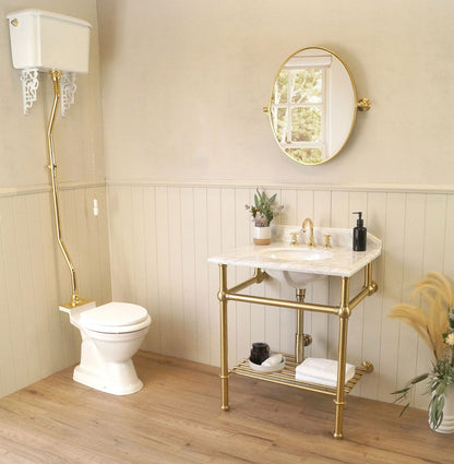 Mayer Oval Mirror - Brushed Brass