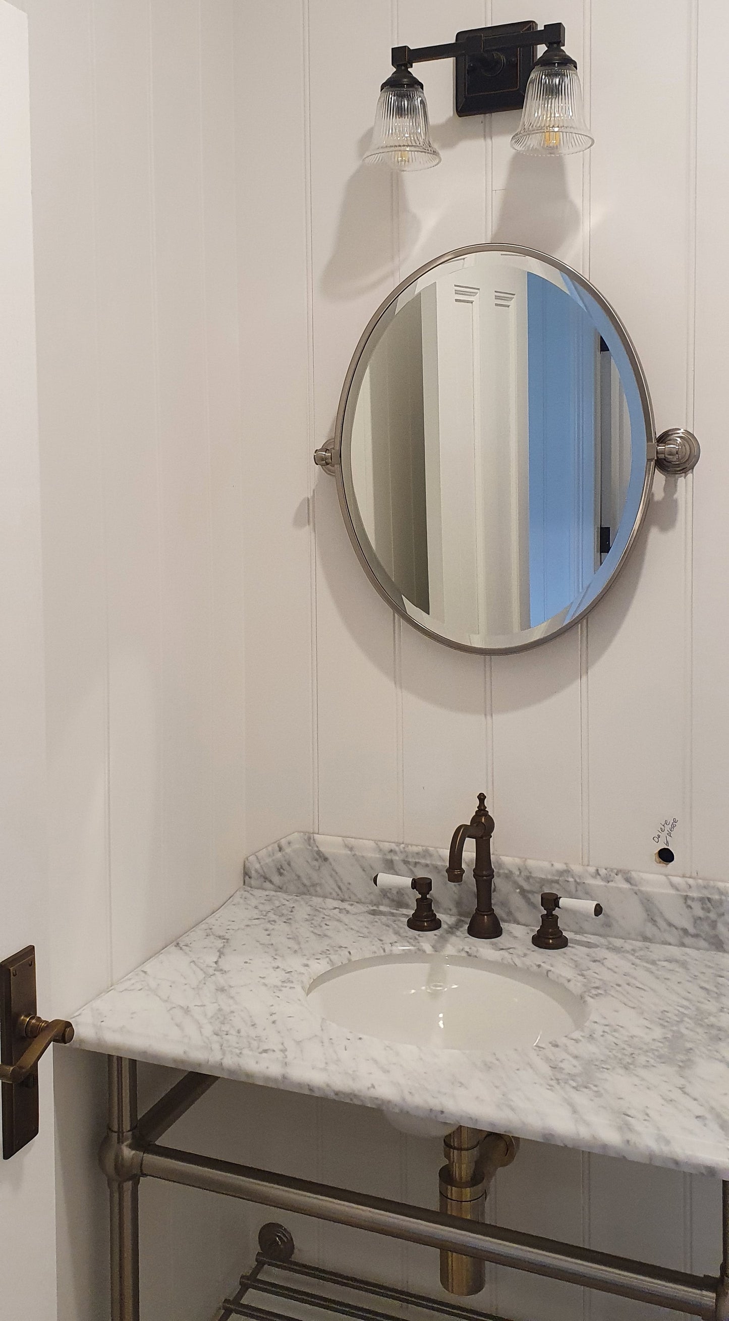 Mayer Oval Mirror - Brushed Nickel