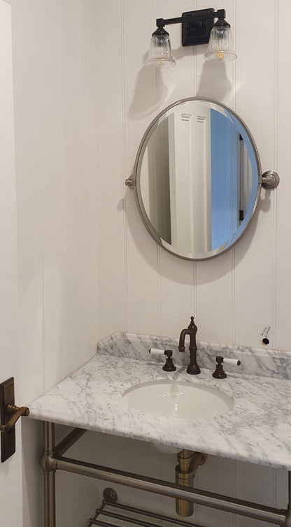 Mayer Oval Mirror - Brushed Nickel