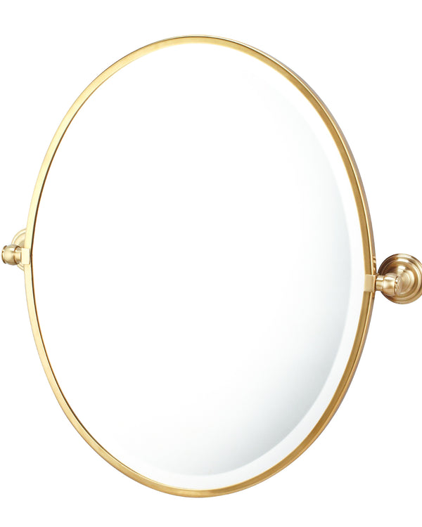 Mayer Oval Mirror - Brushed Brass