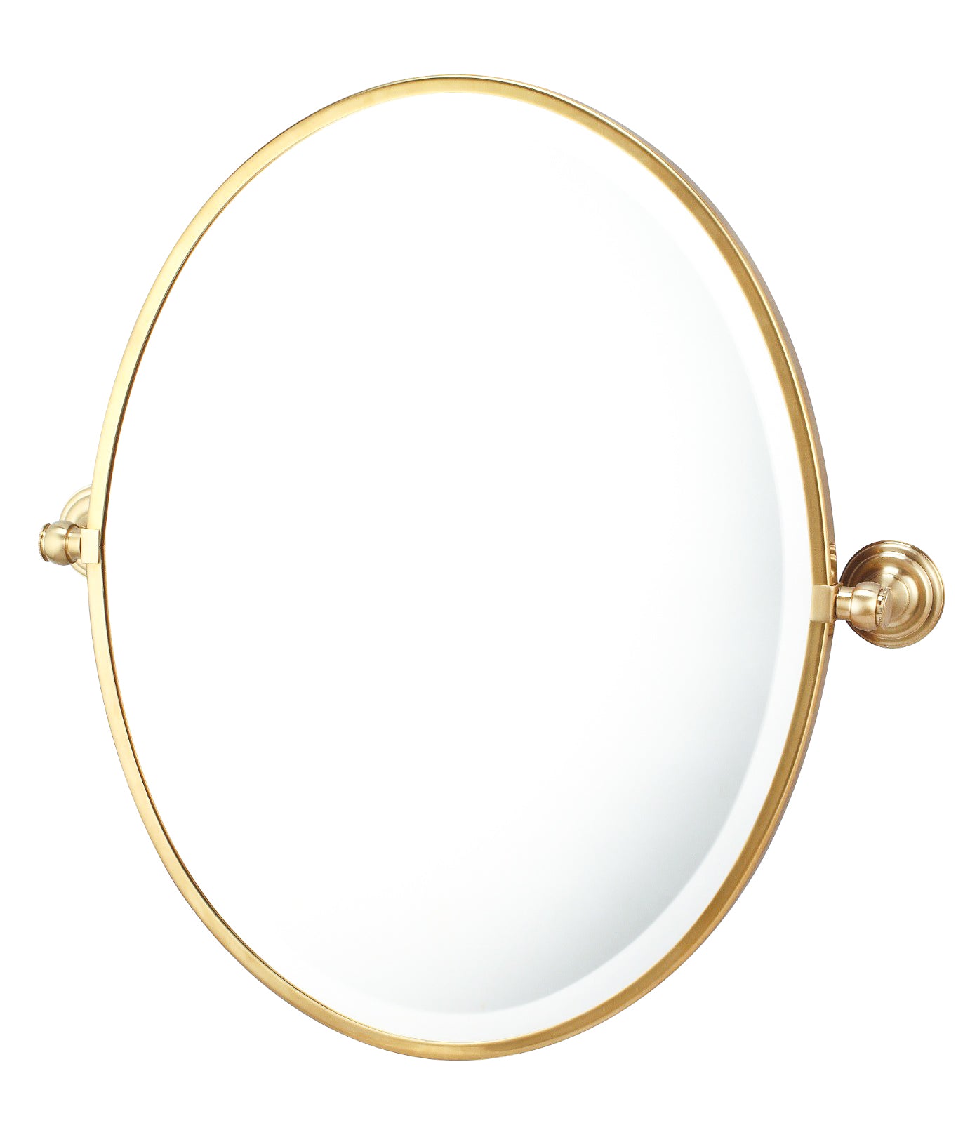 Mayer Oval Mirror - Brushed Brass