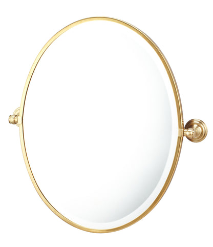 Mayer Oval Mirror - Brushed Brass