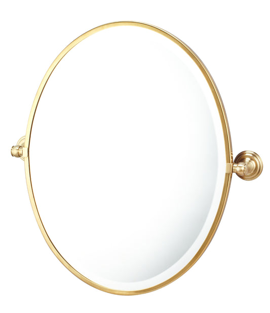 Mayer Oval Mirror - Brushed Brass
